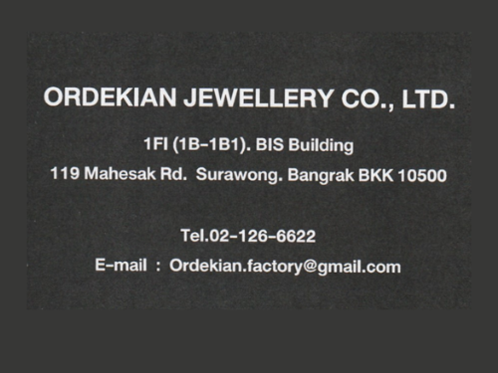 ORDEKIAN JEWELLERY CO., LTD.